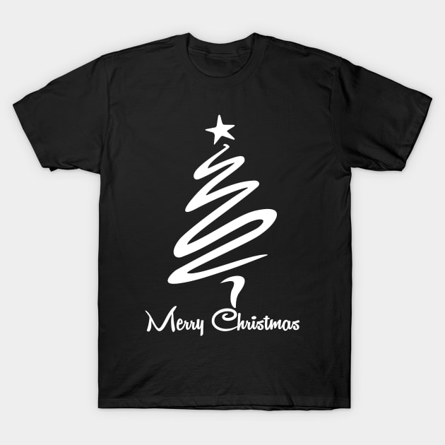 Merry Christmas Tree T-Shirt by All About Nerds